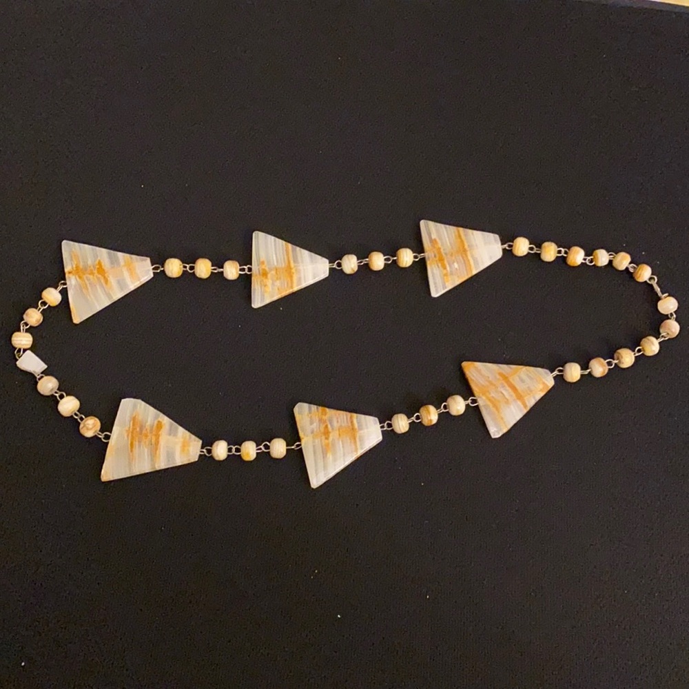 Necklace with glass beads